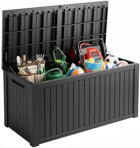 Outdoor Storage Box, 200 Gallon Waterproof Deck Box by GraceYourYard