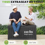 KAMABOKO Outdoor Storage Box, 85 Gallon Deck Box Outdoor Waterproof Patio - Image 6