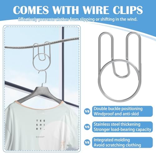 Retractable Clothesline Indoor, Non-Sagging Outdoor Clothes Line Retracting - Image 5