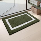 Color&Geometry Mini Green Bathroom Rugs 24x16, Extra Soft Absorbent Microfiber by COLORG