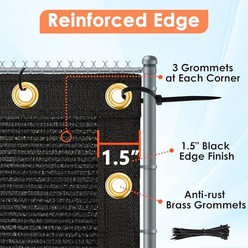 iCover 6x12ft Privacy Screen Fence, Outdoor Fencing Panels, Garden Windscreen - Image 4