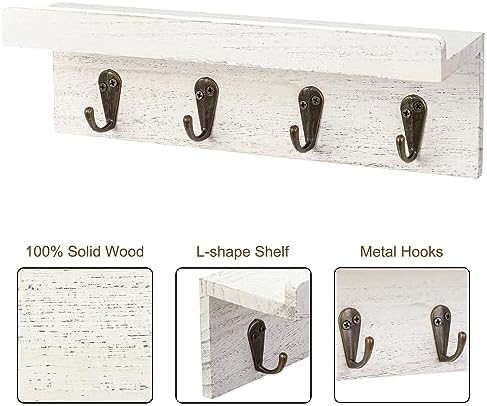Key Holder Wall Mount, Farmhouse Wall Shelf - Image 4