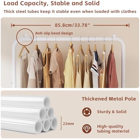 JIUYOTREE Garment Rack Clothing Clothes Rack - Image 5