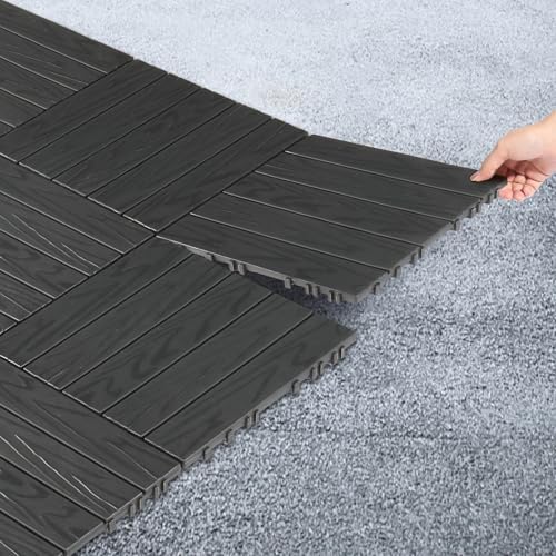 VINGLI Interlocking Deck Tiles, Anti-Slip Plastic Tiles - Image 2