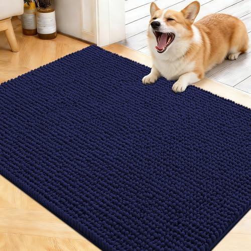 OLANLY Dog Door Mat for Muddy Paws 40x32, Extra Absorbent Chenille Mud Mat by OLANLY