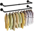 Wall Mounted Clothes Rack 31.5in, Industrial Pipe Wall Mount Clothing Rack by UlSpeed