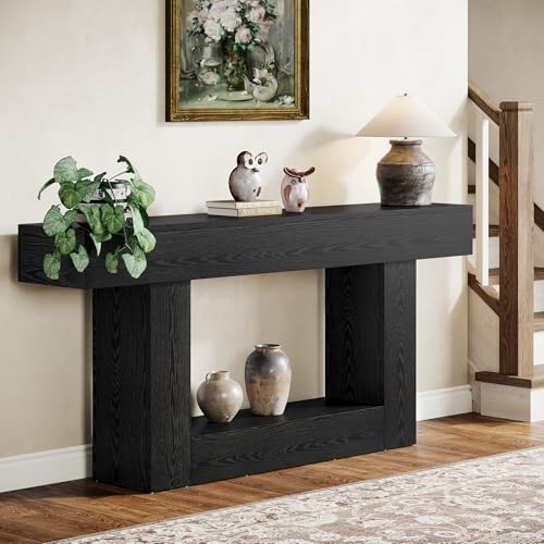 Tribesigns 63" Console Table, Farmhouse 2-Tier Entryway Table - Image 5