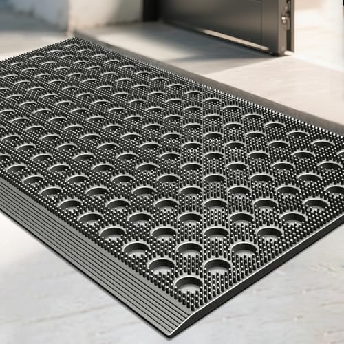 Mibao Front Door Mat, Heavy Duty Dirt Trapping by Mibao