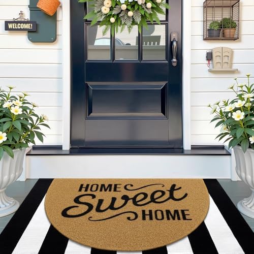 OLANLY Half Circle Door Mat 47x32, Low Profile Doormat - Image 6