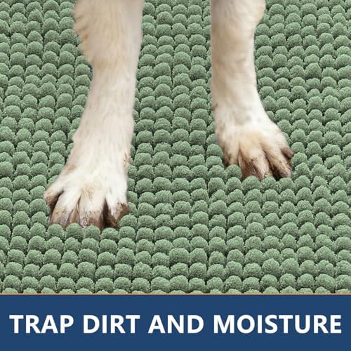 Smiry Dog Door Mat for Muddy Paws 48x30, Absorbent Low-Profile Doormats - Image 4