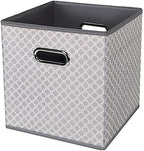 Black Foldable Storage Cubes Bins, Fabric Storage Box Cubes Organizer Baskets by HEAYEEG