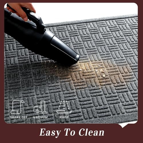 Mibao Front Door Mat Outside Entrance, Heavy Duty Welcome Mat, Stain and Fade - Image 4