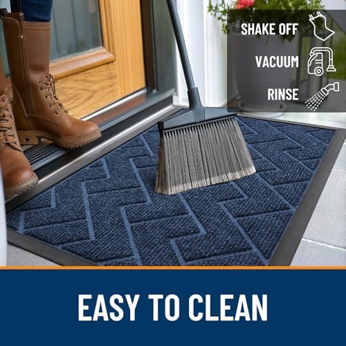 OLANLY Front Door Mat Outside 59x23, All-Season Absorbent Rubber Doormat - Image 6