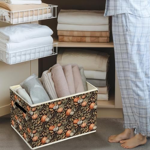 Rustic Fall Pumpkin Storage Bins & Boxes - Image 5