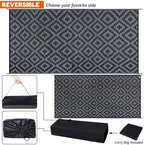 SAND MINE Waterproof Outdoor Rug 9x18 ft, Plastic Reversible Rug, Modern Area - Image 3