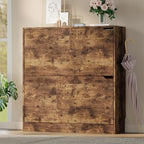 BORNOON Shoe Cabinet with 2 Flip Drawers, Slim Narrow Shoe Storage Cabinet - Image 3
