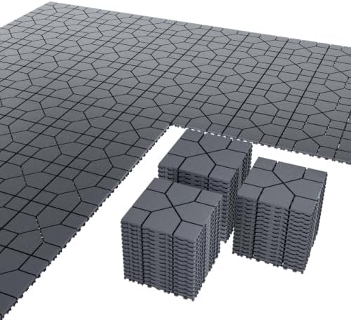 44 Pack Interlocking Deck Tiles, 12 x 12 Inch Outdoor Patio Flooring, Snap by Unknown