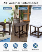 Weatherproof Outdoor Side Table, HDPE Small Outdoor Table - Image 4