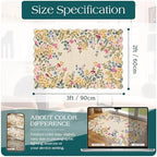 Front Door Mat Outside Entrance 2x3 Beige Colorful Floral Entry Rug - Image 2