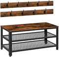 HOOBRO Hall Tree Entryway Storage Bench, Coat Rack Shoe Bench, Shoe Rack by HOOBRO