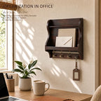 Acacia Wood Mail Organizer Wall Mount - Image 3