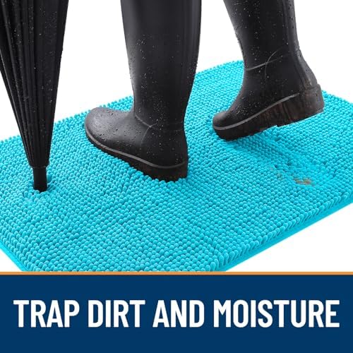 OLANLY Dog Door Mat for Muddy Paws 48x30, Super Absorbent Chenille Mud Mat - Image 2