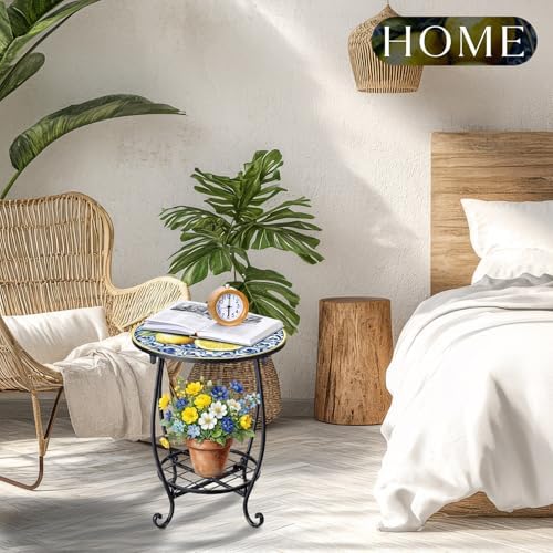 Cinnvoice Outdoor Side Table Small End Patio Porch Table - Image 6