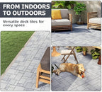 jxgzyy 4PCS Interlocking Deck Tiles, Waterproof DIY Outdoor Flooring, Natural - Image 7