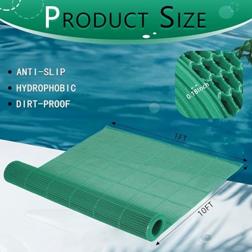 Tondiamo Pool Mats Non Slip Drainage Floor Pool Deck Mats, 1x 10 Ft - Image 2