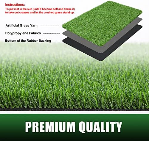 Artificial Grass Door Mat, Thick Turf Grass Dog Indoor/Outdoor Rug - Image 3