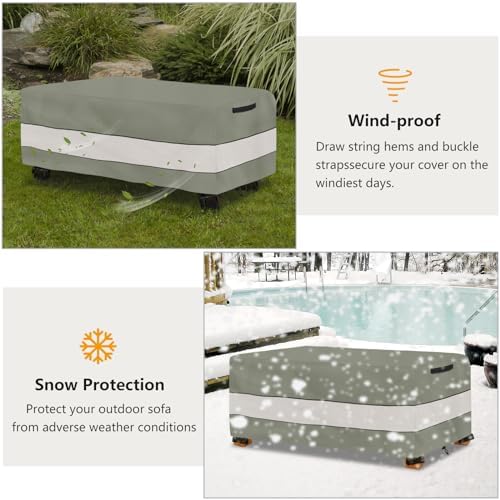 Waterproof Outdoor Coffee Table Cover, Rectangular Patio Small Side Table Cover - Image 6