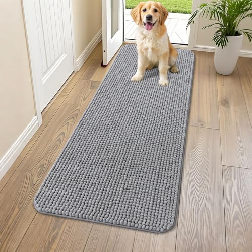 Smiry Dog Door Mat for Muddy Paws 59x24, Absorbent Low-Profile Doormats by Smiry