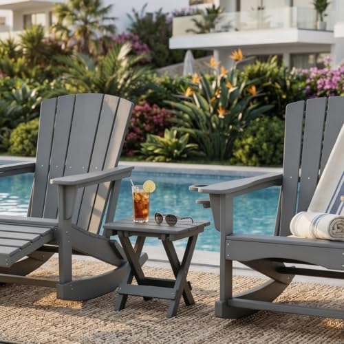 Folding Outdoor Side Table, Small HDPE Patio Table, All-Weather Compact - Image 6