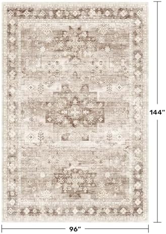 Beige Boho Rug for Living Room 8x12 - Image 2