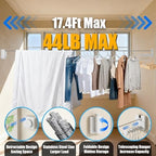 Retractable Clothesline Indoor Outdoor 17.4Ft Non-Sag Drying Rack - Image 3