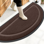 OLANLY Half Circle Front Door Mat Outside 59x23 All-Season Rubber Doormat by OLANLY