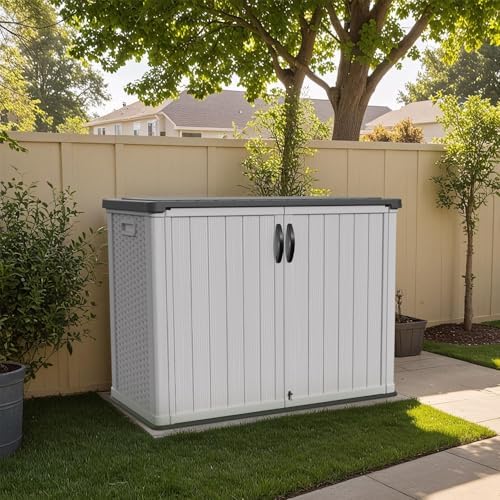 Patiowell 26 Cu.ft Plastic Outdoor Storage Cabinet, Lockable Waterproof - Image 2