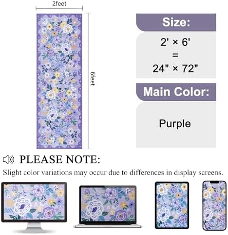 DUKINO 2x6 Runner Rug for Hallway, Washable Kitchen Rugs Non Slip - Image 2