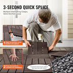 VEVOR Interlocking Deck Tiles Plastic Wood, 27 Pack, Patio Floor Decking - Image 5