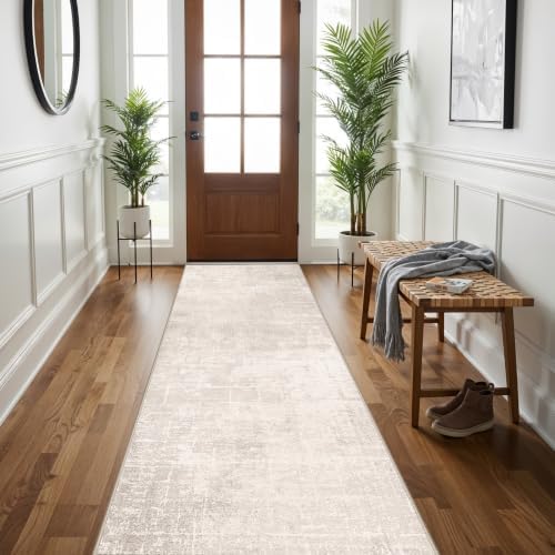 Hallway 3x8 Washable Runner Rug: Abstract Stain Resistant Entryway Kitchen Area - Image 4
