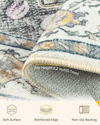 RELEANY Washable Area Rug, Round 7ft - Image 3
