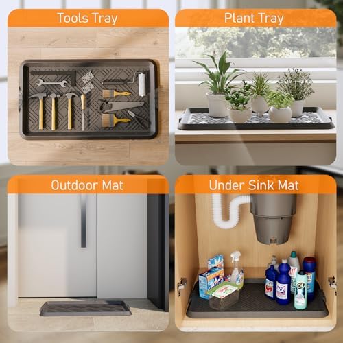 Rubber Boot Tray, Shoe Trays for Entryway, Versatile Boot Mat Tray - Image 5