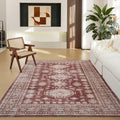 5x7 Living Room Rug, Washable Distressed Boho Vintage Carpet by Nestiva