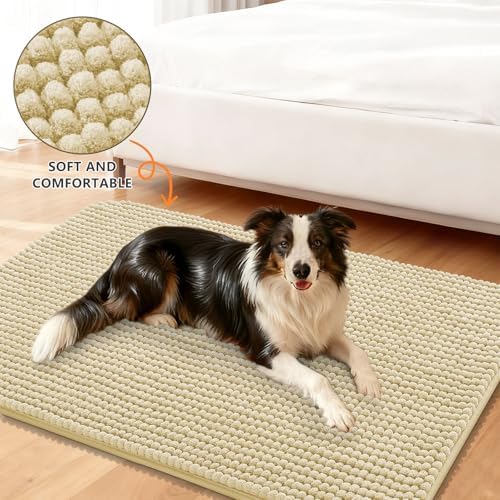 Smiry Dog Door Mat for Muddy Paws 24x16, Absorbent Low-Profile Doormats - Image 2