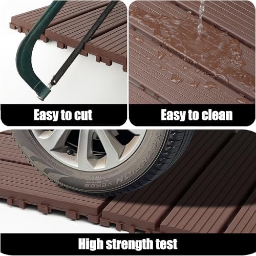 Interlocking Plastic Deck Tiles, Waterproof All‑Weather Patio Flooring - Image 3