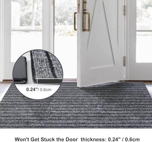 2Ft x 6Ft Outdoor Runner Rug Non Slip Carpet Runner Rubber Backing - Image 3