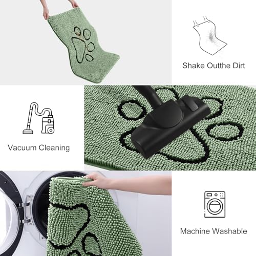 Smiry Dog Door Mat for Muddy Paws, Absorbent Non Slip Dirt Trapper - Image 6
