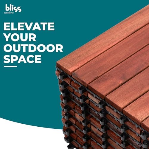 Bliss Outdoors 6-Slat Acacia Hardwood Deck Tiles - Image 2