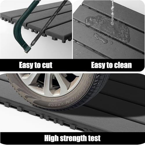 24"x12" Plastic Interlocking Deck Tiles, 24 Pack Patio Flooring Waterproof - Image 3