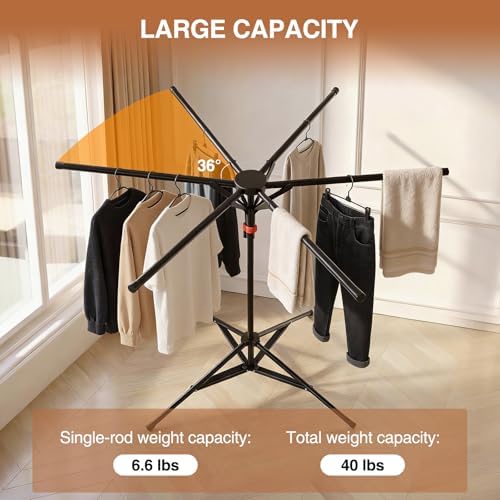 4-Leg Foldable Clothes Drying Rack - Image 4